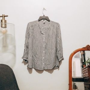 Old Navy Stripe Button Down Blouse